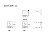 Rocky Mountain Square Privacy Set – 2 5/8″ x 2 5/8″