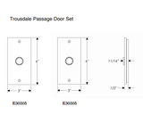 Rocky Mountain Trousdale Passage Set – 3″ x 6″