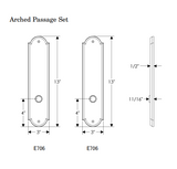 Rocky Mountain Arched Privacy Set – 3″ x 13″