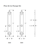 Rocky Mountain Fleur de Lis Passage Set – 2″ x 15″