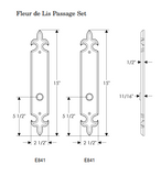 Rocky Mountain Fleur de Lis Privacy Set – 2 1/2″ x 15″