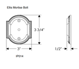 Rocky Mountain Ellis Mortise Bolt 3" x 3 3/4"