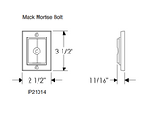 Rocky Mountain Mack Mortise Bolt – 2 1/2″ x 3 1/2″
