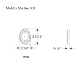 Rocky Mountain Maddox Mortise Bolt 2 3/8" x 3 5/16"