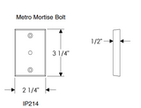 Rocky Mountain Metro Mortise Bolt – 2 1/4″ x 3 1/4″