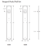 Rocky Mountain Stepped Push/Pull Set – 3 1/2″ x 24″