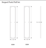 Rocky Mountain Stepped Push/Pull Set – 3 1/2″ x 20″