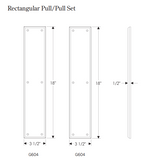 Rocky Mountain Rectangular Push/Pull Set – 3 1/2″ x 18″