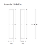 Rocky Mountain Rectangular Push/Pull Set – 2 3/4″ x 18″