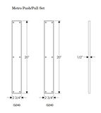 Rocky Mountain Metro Push/Pull Set – 2 3/4″ x 20″