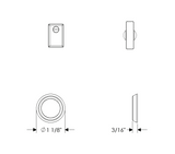 Rocky Mountain Element Thumblatch Entry Set - 1 1/8" x 1 1/2" Interior Esctucheon