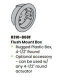 LCN 8310-868F 4-1/2" Round, Rugged Plastic Flush-Mounted Actuator Box