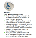 LCN 8310-856 4-1/2" Surface and Flush Mounts Hard Wired Wall Mount, Logo