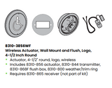 LCN 8310-3856WF 4-1/2" Round Wall and Flush Mount Wireless Actuator with Handicap Symbol, Weather Trim, and Transmitter