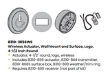 LCN 8310-3856WS 4-1/2" Round Wall and Surface Mount Wireless Actuator with Handicap Symbol, Weather Trim, and Transmitter