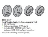 LCN 8310-3860T Actuator Package, Logo, Text, 4-1/2" Round