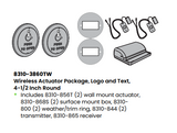 LCN 8310-3860TW Actuator Package, Logo, Text, Wireless, 4-1/2" Round