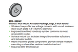 LCN 8310-852WP Wall Mount Actuator Package - 6" Round Low-Profile Stainless Steel Wireless Actuator with Handicap Symbol and Transmitter