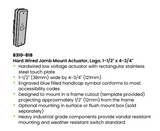 LCN 8310-818 1-1/2" x 4-3/4" Stainless Steel Rectangle Hard Wired Actuator with Blue Handicap Symbol