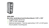 LCN 8310-819S 1-1/2" x 4-3/4" Rectangle Rugged Plastic Jamb and Surface Mount Actuator Box