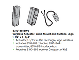 LCN 8310-3818WS 1-1/2" x 4-3/4" Rectangle Jumb and Surface Mount Wireless Actuator with Handicap Symbol and Transmitter