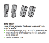 LCN 8310-3822T Actuator Package, Logo, Text, 1-1/2" x 4-3/4"