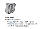 LCN 8310-867S 4-3/4" Square Plastic Surface-Mounted Actuator Box