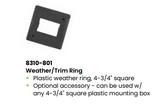 LCN 8310-801 4-3/4" Square Plastic Weather/Trim Ring