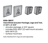 LCN 8310-3857T 4-3/4" x 4-3/4" Square, Hard Wired Surface Mount Actuator Package with Handicap Symbol and Text