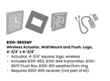 LCN 8310-3853WF 4-3/4" x 4-3/4" Square, Wireless Wall and Flush Mount Actuator with Handicap Symbol