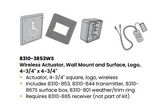 LCN 8310-3853WS 4-3/4" x 4-3/4" Square, Wireless Wall and Surface Mount Actuator with Handicap Symbol
