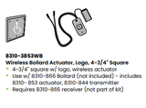 LCN 8310-3853WB 4-3/4" Square Wireless Actuator and Transmitter for Bollard, Wheelchair Icon Only