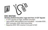 LCN 8310-3853TWB 4-3/4" Square Wireless Actuator and Transmitter for Bollard, Wheelchair Icon and Text