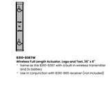 LCN-8310-836TW 36" x 6" Tall and Slim Wireless Actuator with Wheelchair Icon and Text