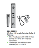 LCN 8310-3836TW Wireless Full Length Actuator/Bollard Package with Handicap Symbol and Text