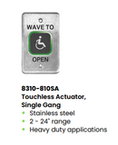 LCN 8310-810SA Touchless Actuator, Single Gang, Hand Wave or Wheelchair Icon and Text