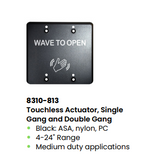 LCN 8310-813 Touchless Actuator, Single Gang and Double Gang, Hand Wave Icon and Text