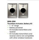 LCN 8310-2210 Touchless Actuator Kit - 2 Single Gang Battery Powered Actuators, Built-in Transmitters, Surface Mount Boxes, Wireless Receiver