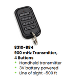 LCN 8310-884 Handheld Touchless Actuator Transmitter - 900 MHz 3-Volt Battery Powered 4-Button Transmitter (~500 Foot Range)