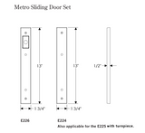 Rocky Mountain Metro Entry Sliding Door Set – 1 3/4″ x 13″