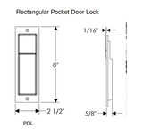 Rocky Mountain Pocket Door Lock – 2 1/2″ x 8″