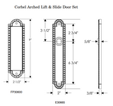 Rocky Mountain Corbel Arched Lift & Slide – 2″ x 11″ 2 1/2" x 9"