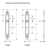 Rocky Mountain Bordeaux Sliding Door Set – 2″ x 17″ 2" x 17"