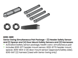 LCN 8310-3891 Senior Swing Simultaneous Pair Package - (1) Header Safety Sensor and (1) Spacer and (4) Door Mount Safety Sensors and (2) Harnesses