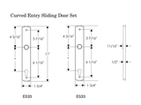 Rocky Mountain Curved Entry Sliding Door Set – 1 3/4″ x 11″