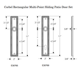 Rocky Mountain Corbel Rectangular Sliding Door Set – 2″ x 11″ 2" x 11"