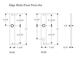 Rocky Mountain Edge Patio Sliding Door Set – 1 3/4″ x 11″ 1 3/4" x 11"