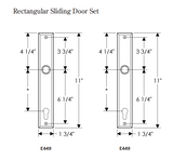 Rocky Mountain Rectangular Entry Sliding Door Set – 1 3/4″ x 11″