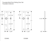 Rocky Mountain Trousdale Sliding Door Set – 1 3/4″ x 11″