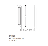 Rocky Mountain Arched Flush Pull – 1 3/4″ x 9″